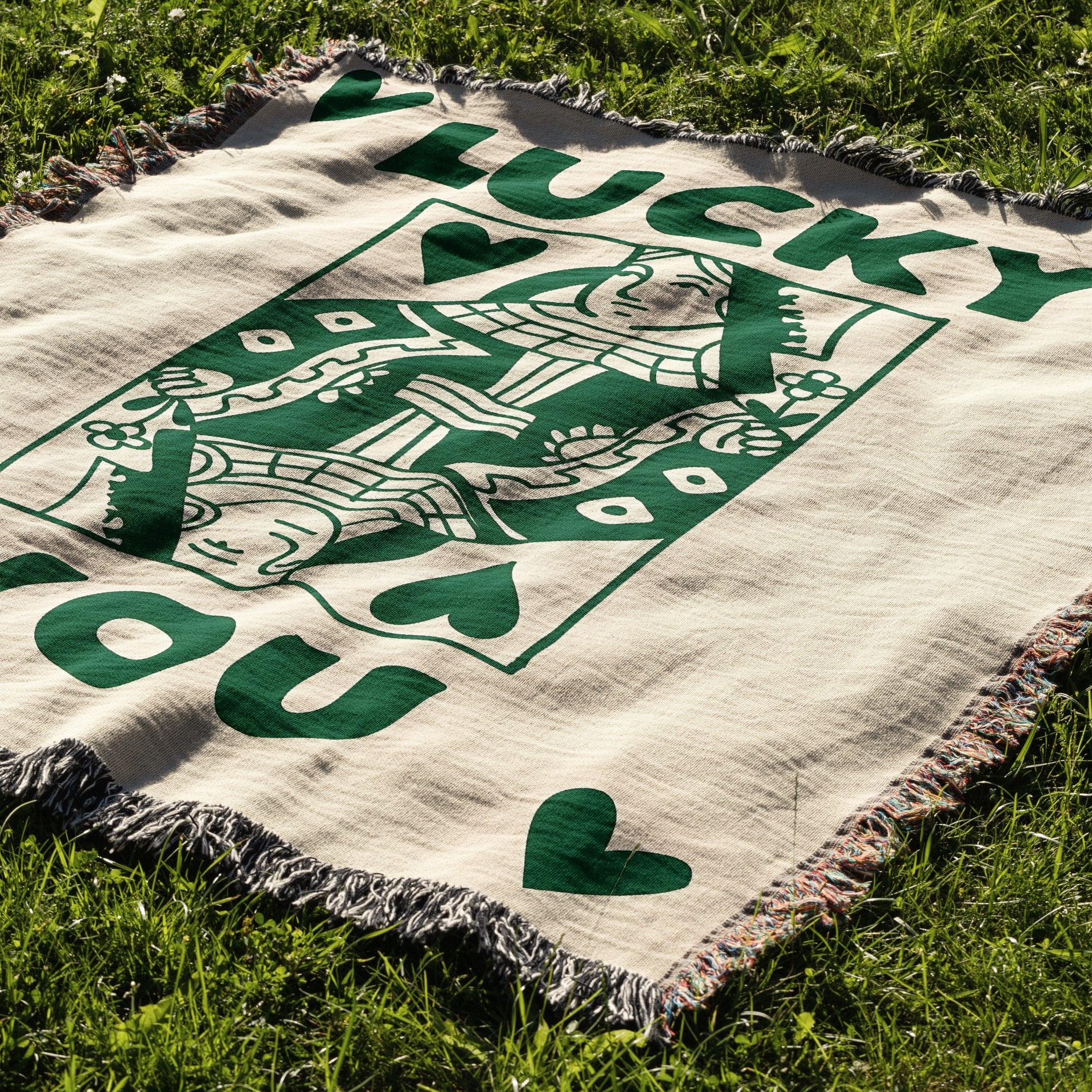 Lucky You Woven Blanket Tapestry - Image 2